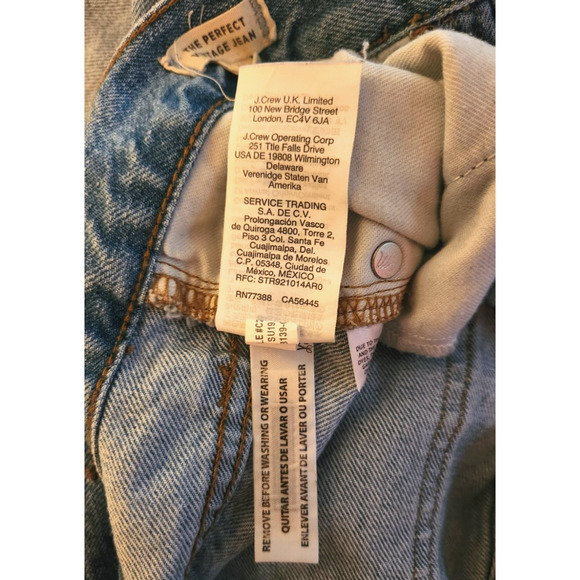 Madewell The Perfect Vintage Straight Leg Jean Size 26 - Picture 8 of 8